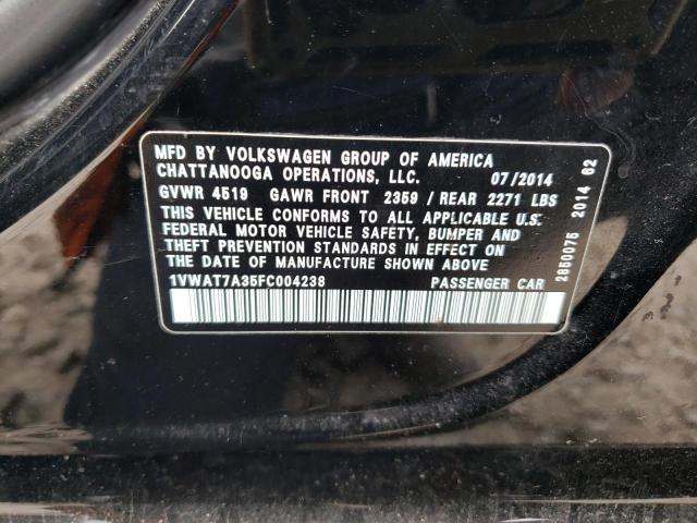 1VWAT7A35FC004238 Volkswagen PASSAT S