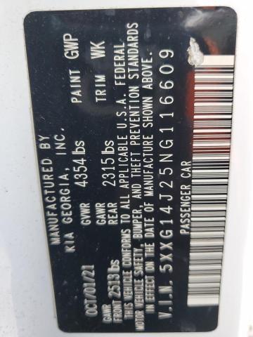 5XXG14J25NG116609 KIA K5 LXS