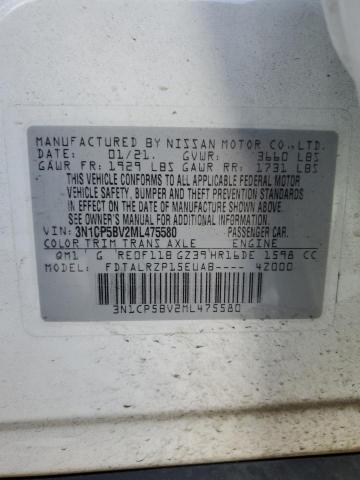 3N1CP5BV2ML475580 Nissan KICKS S