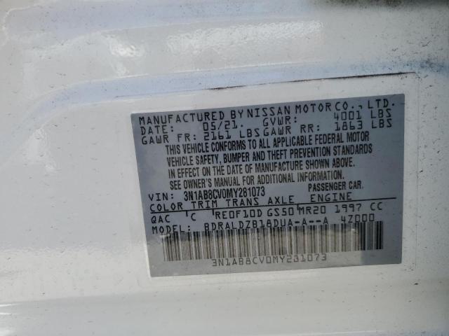 3N1AB8CV0MY281073 Nissan SENTRA SV