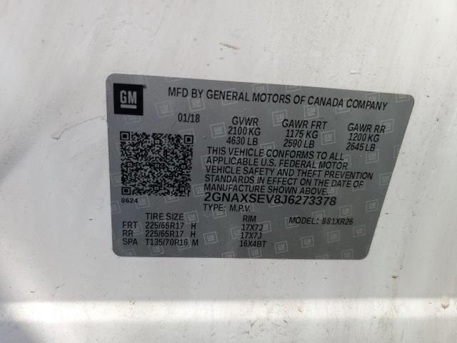 2GNAXSEV8J6273378 Chevrolet EQUINOX LT