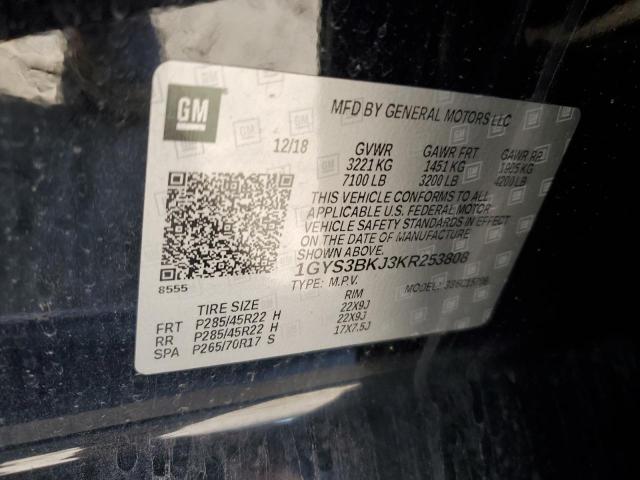 1GYS3BKJ3KR253808 Cadillac Escalade Luxury
