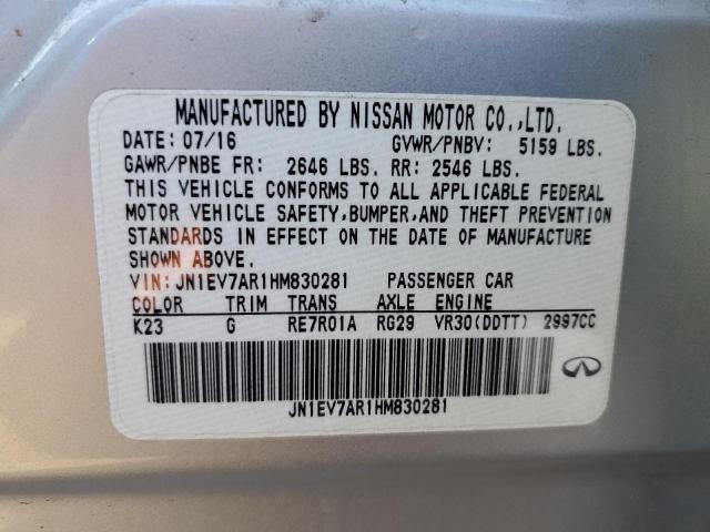 JN1EV7AR1HM830281 Infiniti Q50 Premium