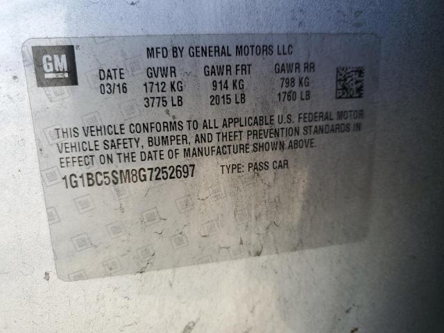 1G1BC5SM8G7252697 Chevrolet CRUZE LS