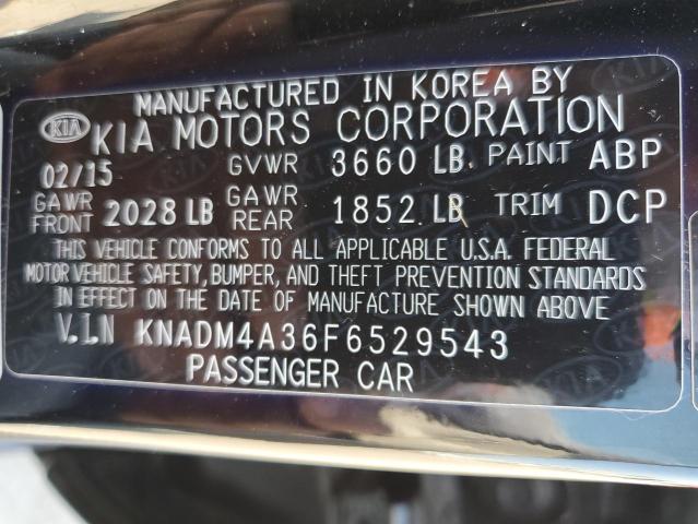 KNADM4A36F6529543 KIA RIO LX