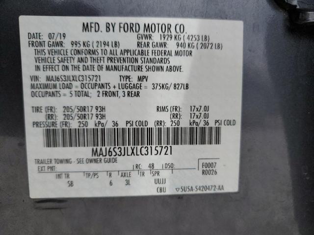MAJ6S3JLXLC315721 Ford Ecosport Ses