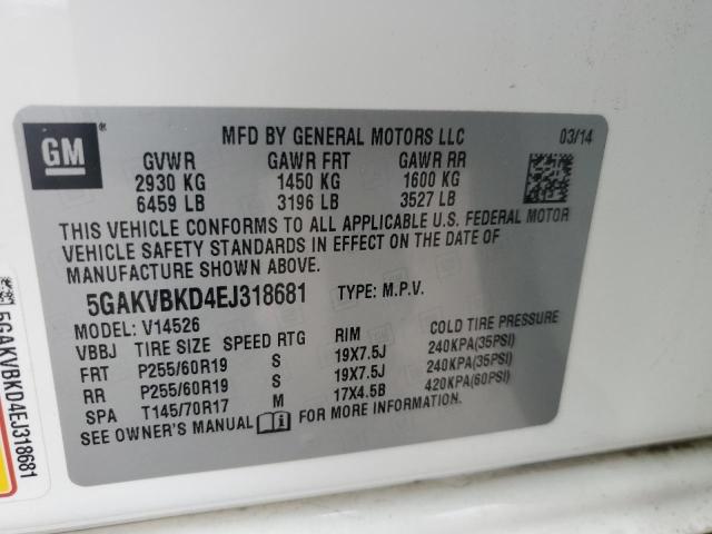 5GAKVBKD4EJ318681 Buick Enclave