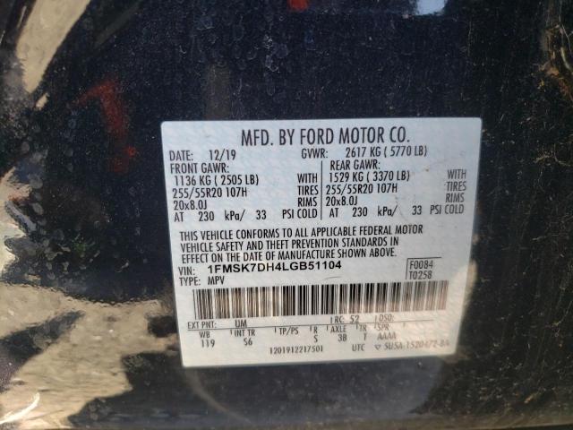 1FMSK7DH4LGB51104 Ford EXPLORER XLT