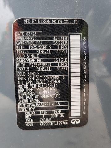 3PCAJ5BA3PF116115 Infiniti Qx50 Luxe