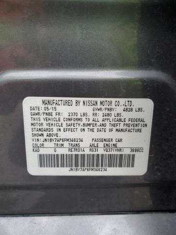 JN1BV7AP6FM346234 Infiniti Q50 BASE