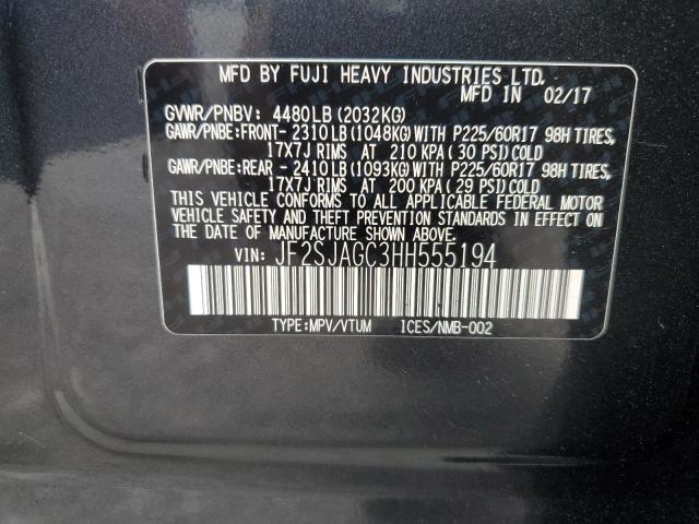 JF2SJAGC3HH555194 Subaru FORESTER 2
