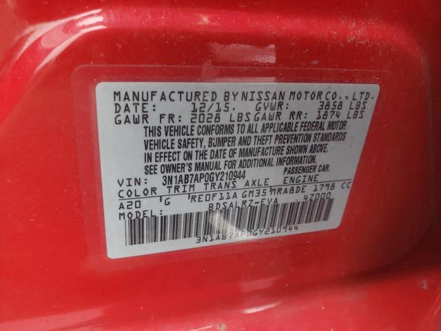 3N1AB7AP0GY210944 Nissan SENTRA S