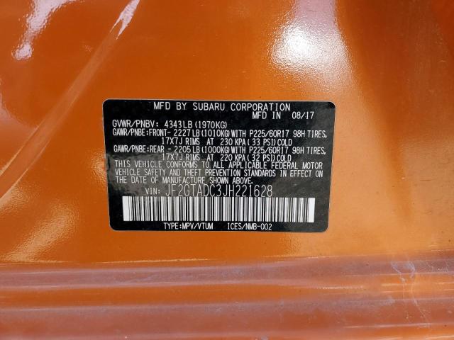 JF2GTADC3JH221628 Subaru Crosstrek Premium