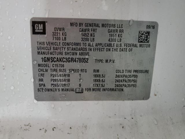 1GNSCAKC3GR478052 Chevrolet Tahoe C1500  Ls