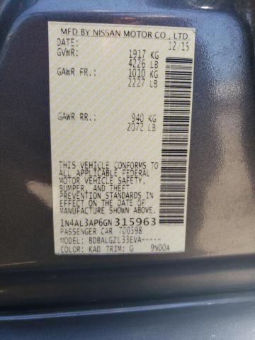 1N4AL3AP6GN315963 Nissan ALTIMA 2.5