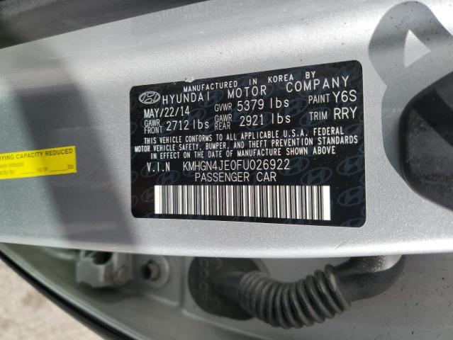 KMHGN4JE0FU026922 Hyundai Genesis 3.8l