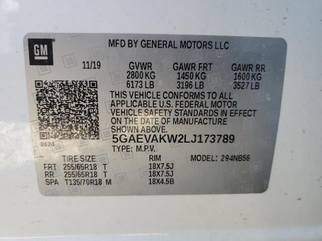 5GAEVAKW2LJ173789 Buick Enclave Essence
