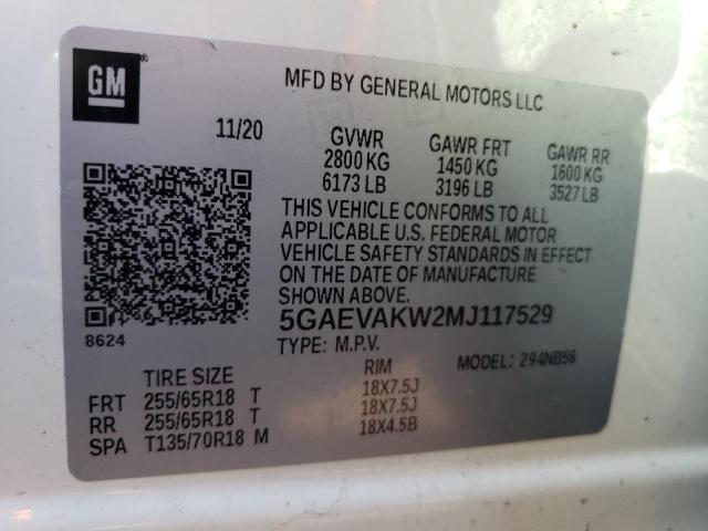 5GAEVAKW2MJ117529 Buick Enclave Essence