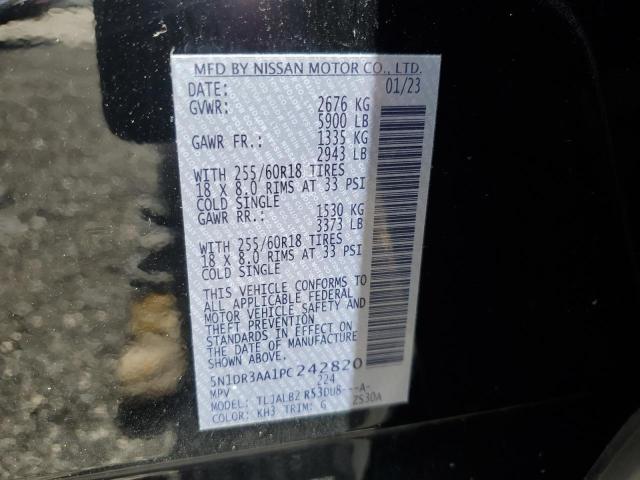 5N1DR3AA1PC242820 Nissan Pathfinder S