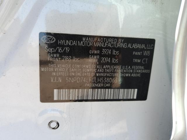 5NPD74LF0LH538063 Hyundai ELANTRA SE