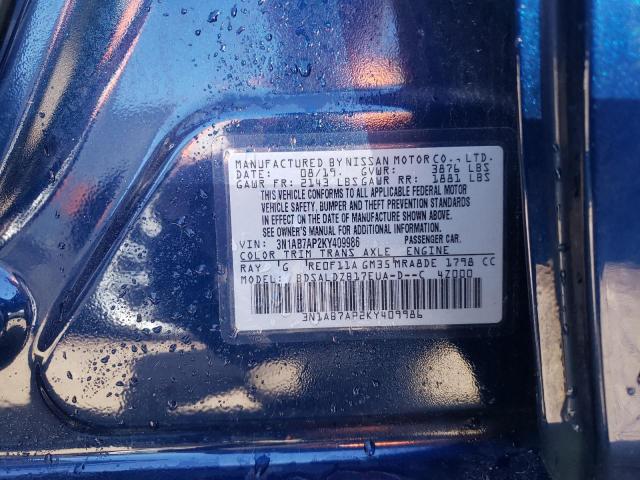 3N1AB7AP2KY409986 Nissan SENTRA S