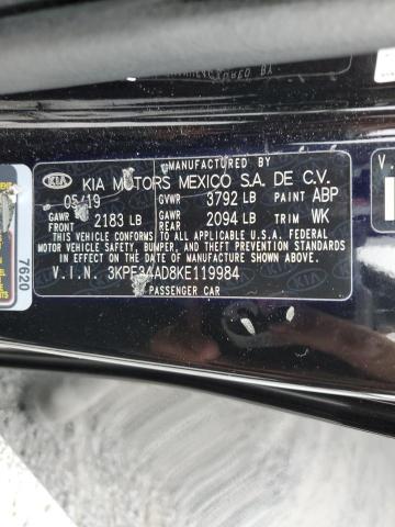 3KPF34AD8KE119984 KIA Forte Gt Line