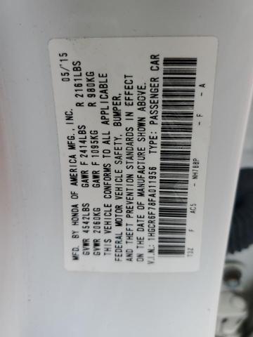 1HGCR6F78FA011956 Honda Accord Touring Hybrid