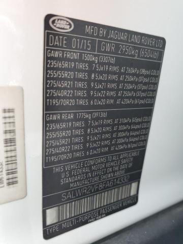 SALWR2VF8FA614332 Land Rover Range Rover Sport Hse