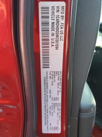 1C4RDHDG5MC551594 Dodge DURANGO GT
