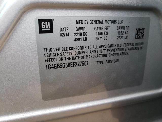 1G4GB5G38EF227507 Buick Lacrosse