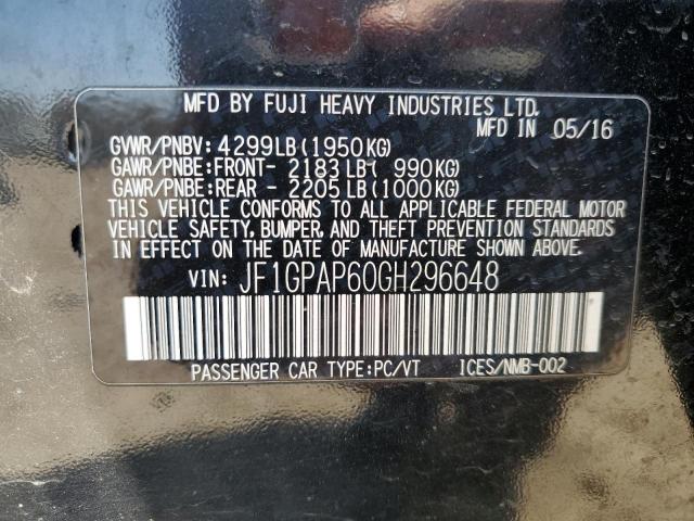 JF1GPAP60GH296648 Subaru Impreza Sport Premium