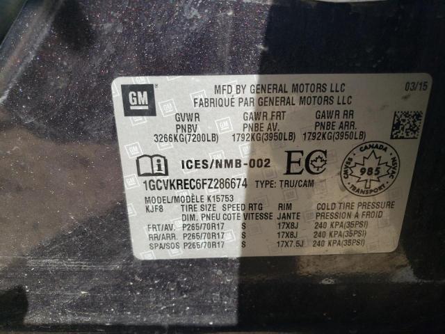 1GCVKREC6FZ286674 Chevrolet Silverado K1500 Lt