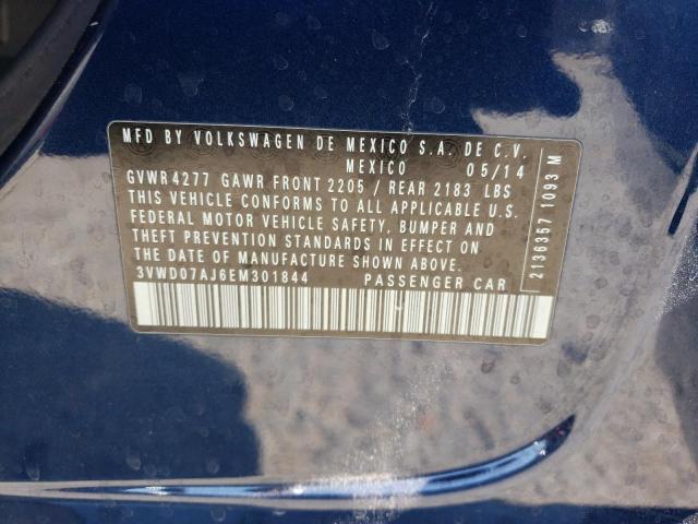 3VWD07AJ6EM301844 Volkswagen JETTA SE