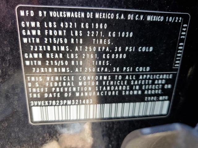 3VVEX7B23PM321483 Volkswagen TAOS SE