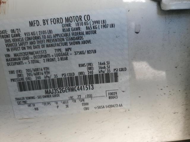 MAJ3S2GE9MC441513 Ford Ecosport Se