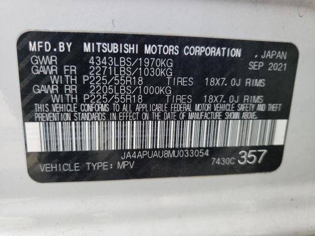 JA4APUAU8MU033054 Mitsubishi Outlander Sport Es