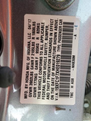 19XFC1F7XHE019279 Honda CIVIC EXL