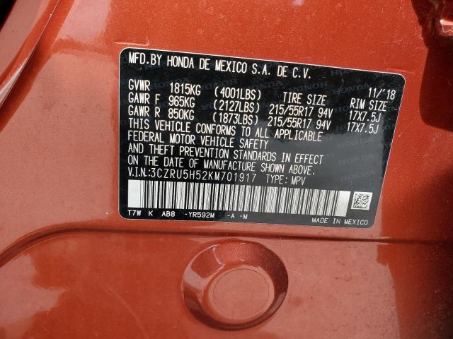 3CZRU5H52KM701917 Honda HR-V EX