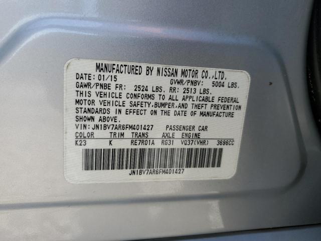 JN1BV7AR6FM401427 Infiniti Q50 BASE