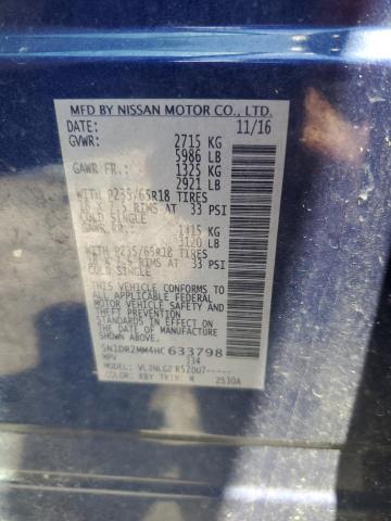 5N1DR2MM4HC633798 Nissan Pathfinder S