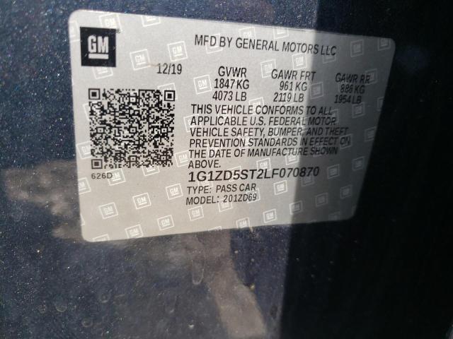 1G1ZD5ST2LF070870 Chevrolet MALIBU LT