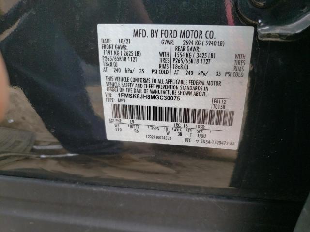 1FMSK8JH8MGC30075 Ford Explorer Timberline