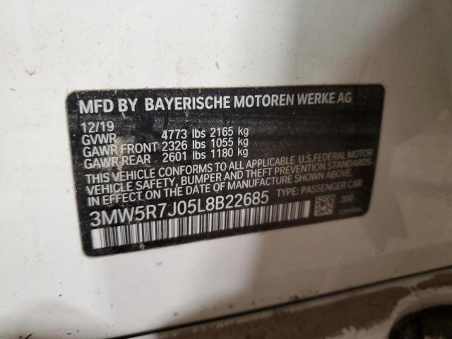 3MW5R7J05L8B22685 BMW 330XI