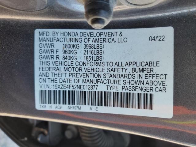 19XZE4F52NE012877 Honda INSIGHT EX