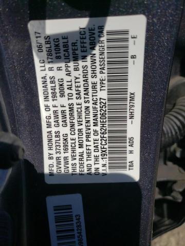 19XFC2F62HE062527 Honda Civic Lx