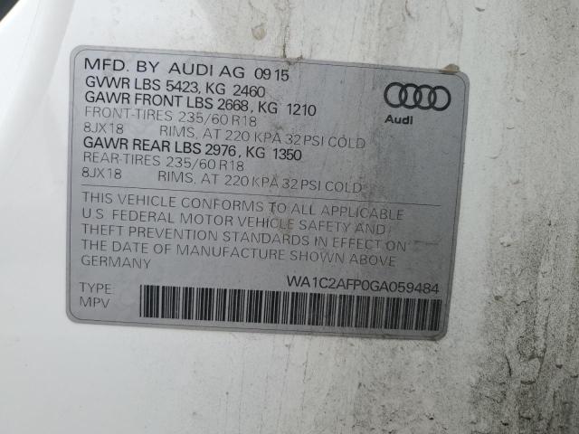 WA1C2AFP0GA059484 Audi Q5 PREMIUM