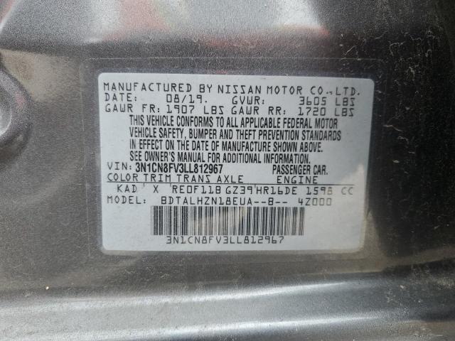 3N1CN8FV3LL812967 Nissan VERSA SR