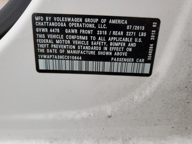 1VWAP7A39EC010644 Volkswagen PASSAT S