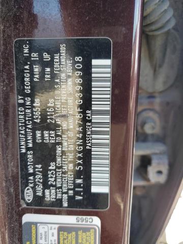 5XXGN4A78FG398908 KIA OPTIMA EX