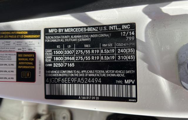 4JGDF6EE9FA524494 Mercedes-Benz Gl 450 4matic